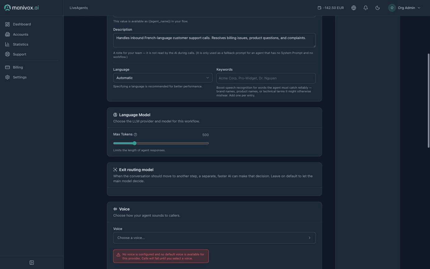 Agent Initialization settings