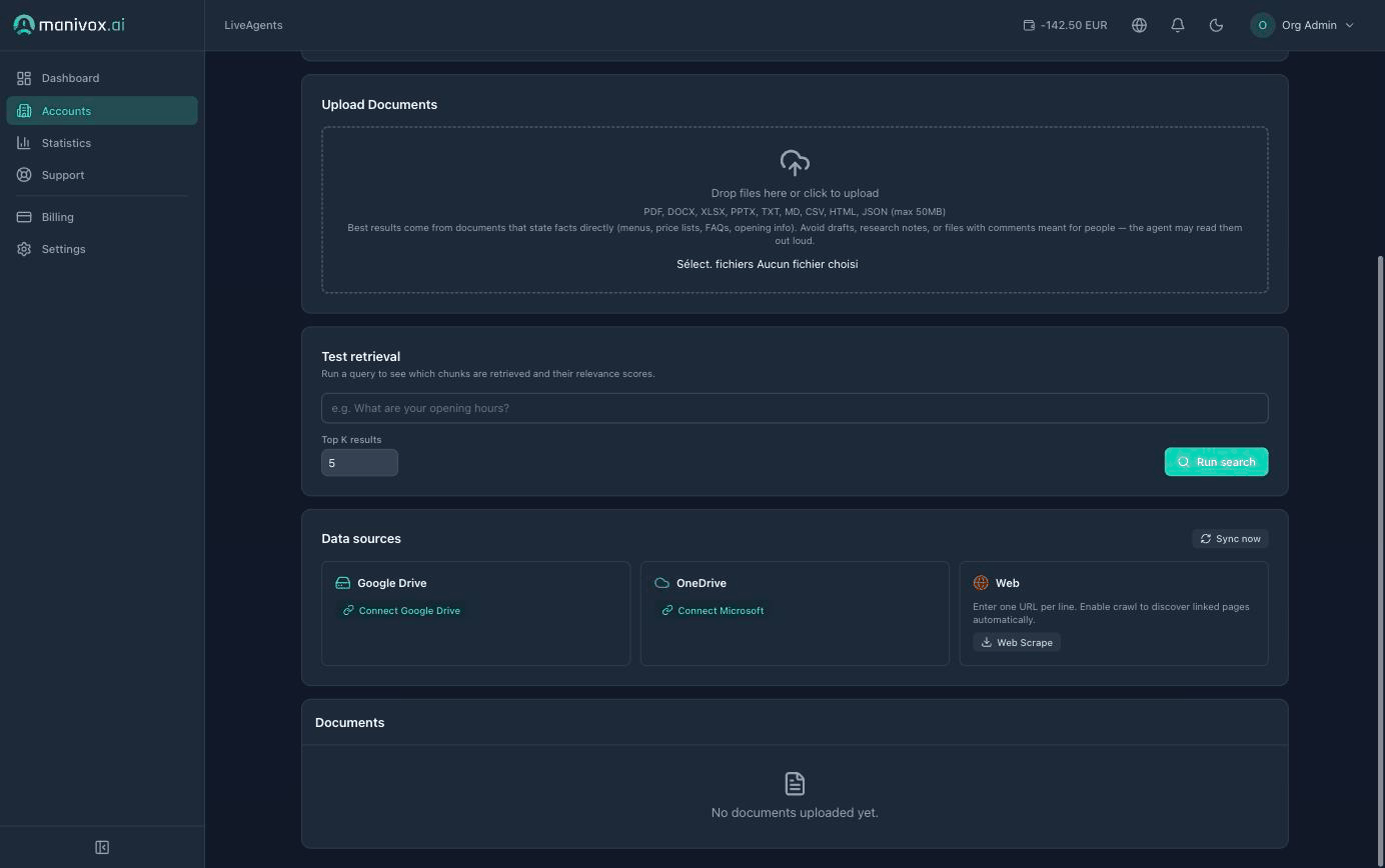 Document upload and data sources in a knowledge base